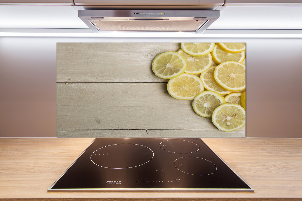 Cooker splashback Lemons wood