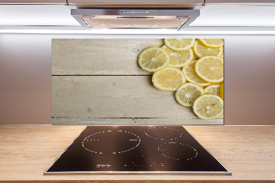 Cooker splashback Lemons wood