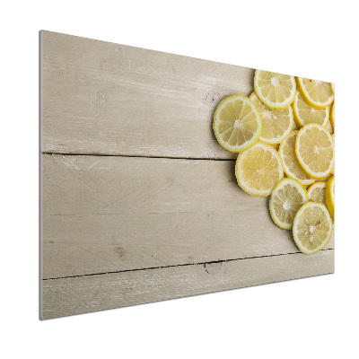 Cooker splashback Lemons wood