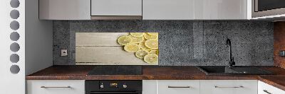 Cooker splashback Lemons wood