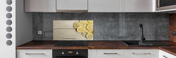 Cooker splashback Lemons wood