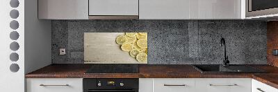 Cooker splashback Lemons wood