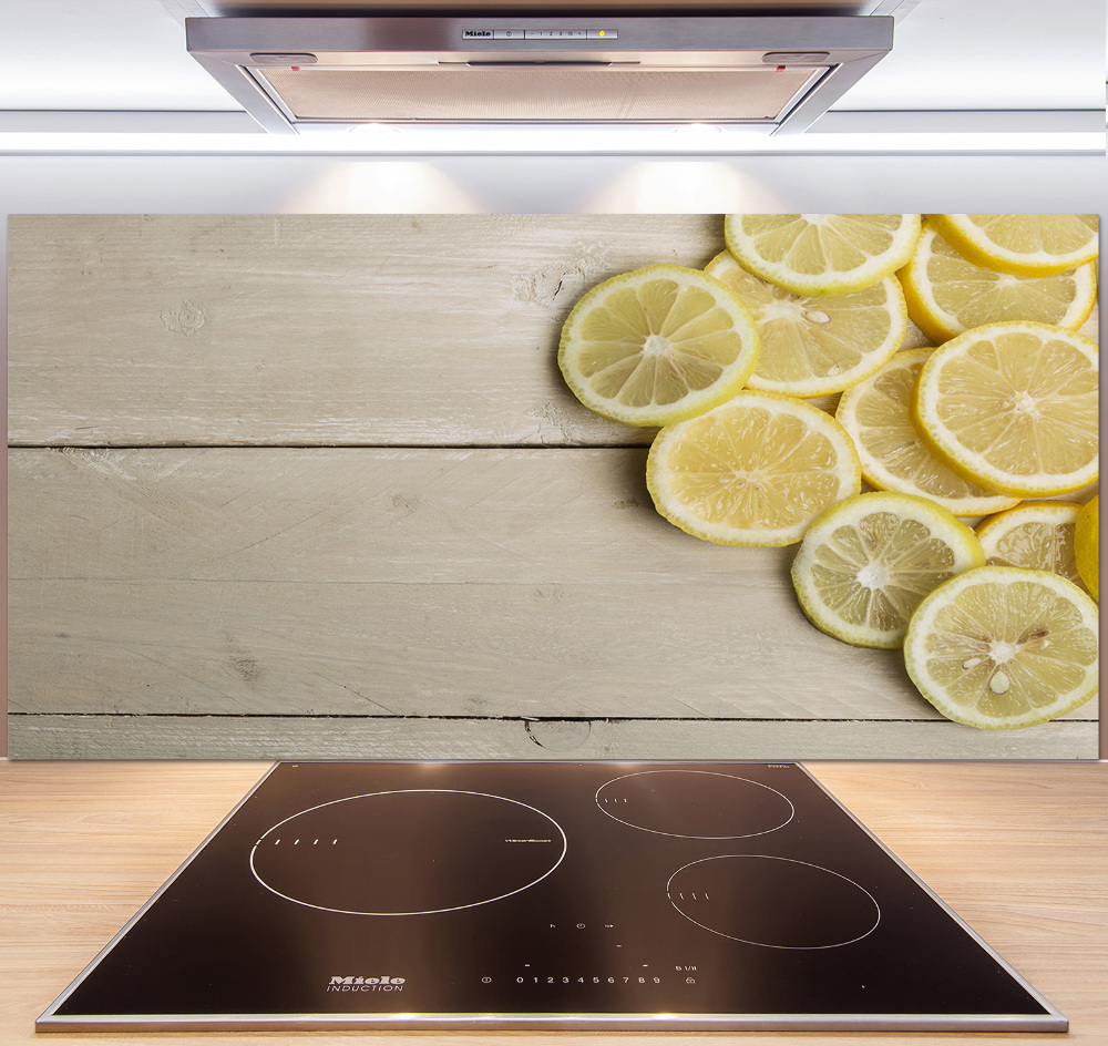 Cooker splashback Lemons wood