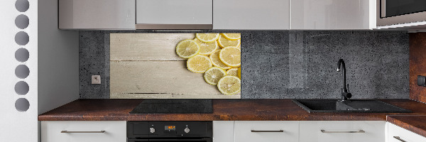 Cooker splashback Lemons wood