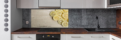 Cooker splashback Lemons wood