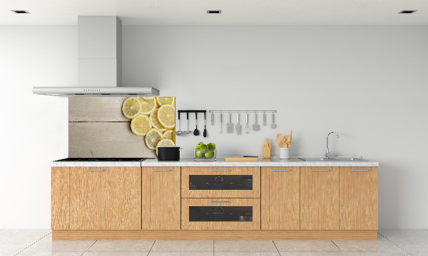 Cooker splashback Lemons wood