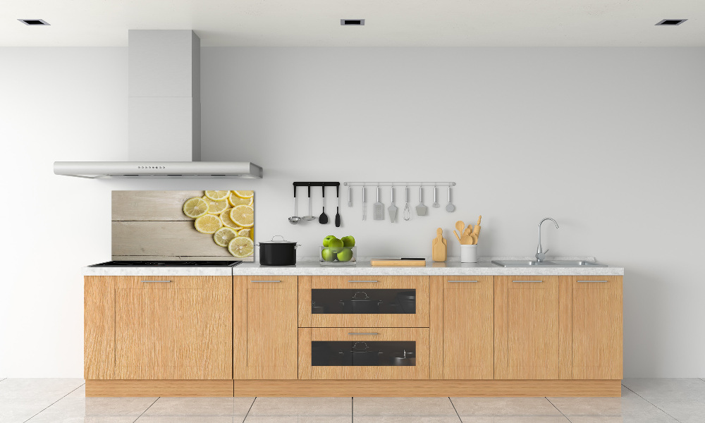 Cooker splashback Lemons wood