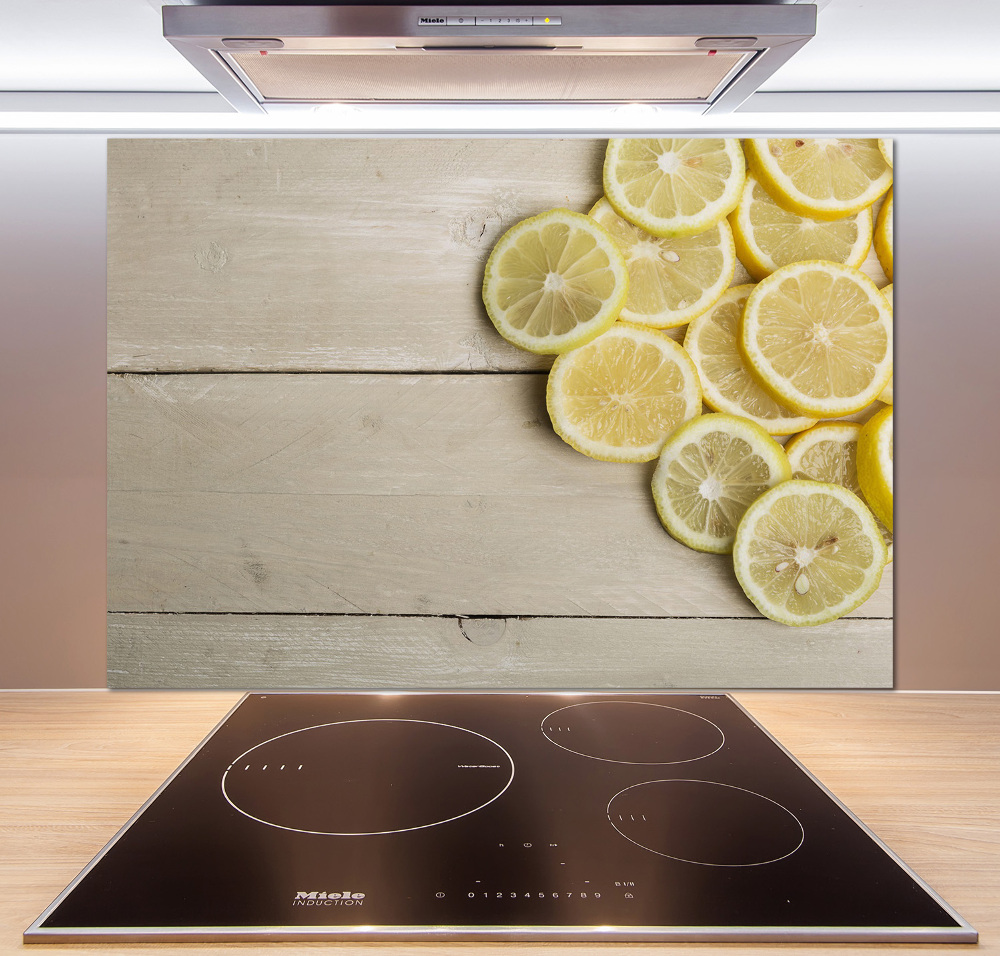 Cooker splashback Lemons wood