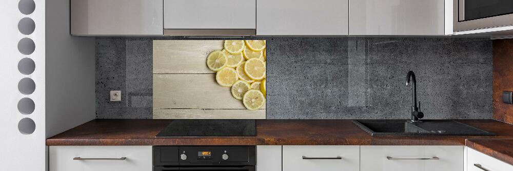 Cooker splashback Lemons wood