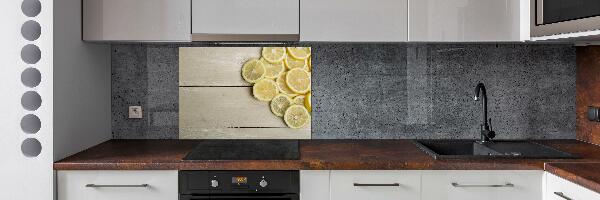 Cooker splashback Lemons wood