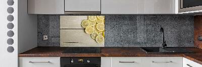 Cooker splashback Lemons wood