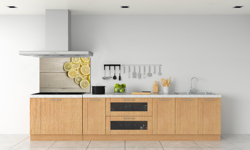 Cooker splashback Lemons wood