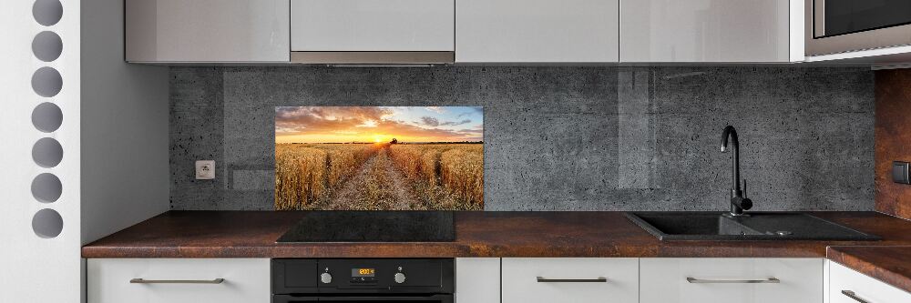 Kitchen splashback Wheat field