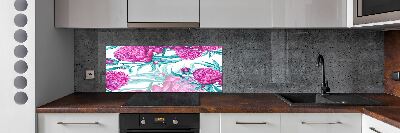 Cooker splashback Pink peonies