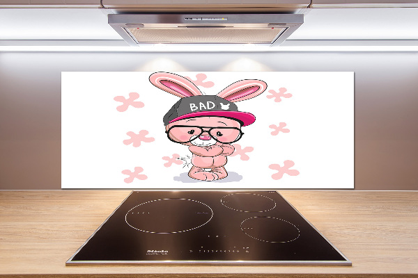 Kitchen splashback Rabbit in a hat