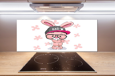 Kitchen splashback Rabbit in a hat