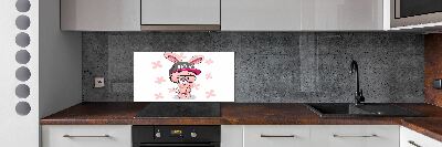 Kitchen splashback Rabbit in a hat