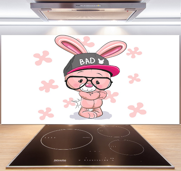 Kitchen splashback Rabbit in a hat