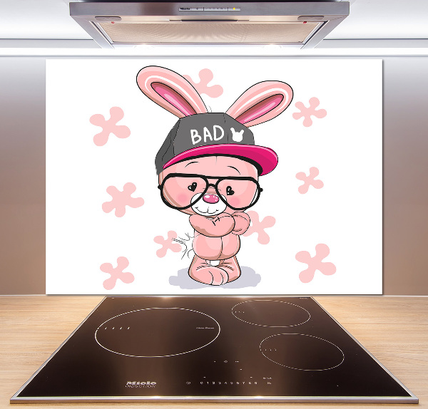 Kitchen splashback Rabbit in a hat