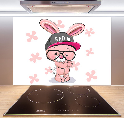 Kitchen splashback Rabbit in a hat