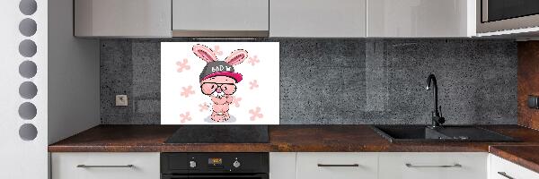 Kitchen splashback Rabbit in a hat