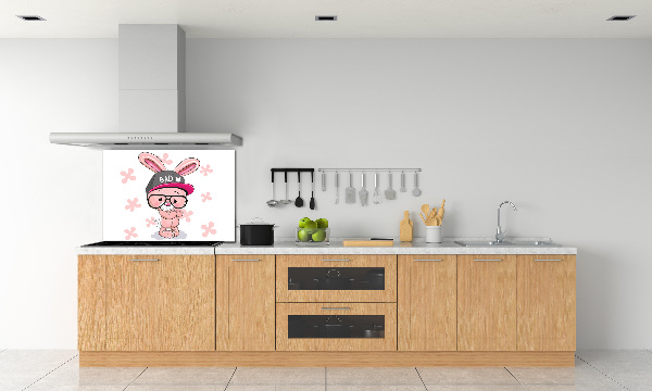 Kitchen splashback Rabbit in a hat