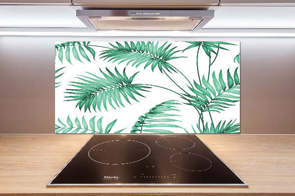 Cooker splashback Tropical leaves