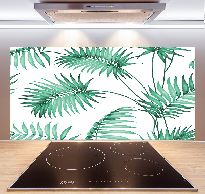 Cooker splashback Tropical leaves