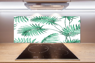 Cooker splashback Tropical leaves