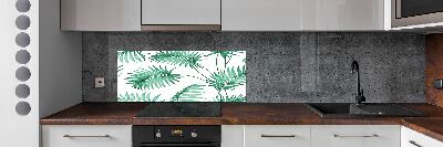 Cooker splashback Tropical leaves