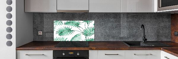 Cooker splashback Tropical leaves