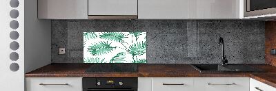 Cooker splashback Tropical leaves