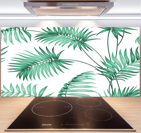 Cooker splashback Tropical leaves