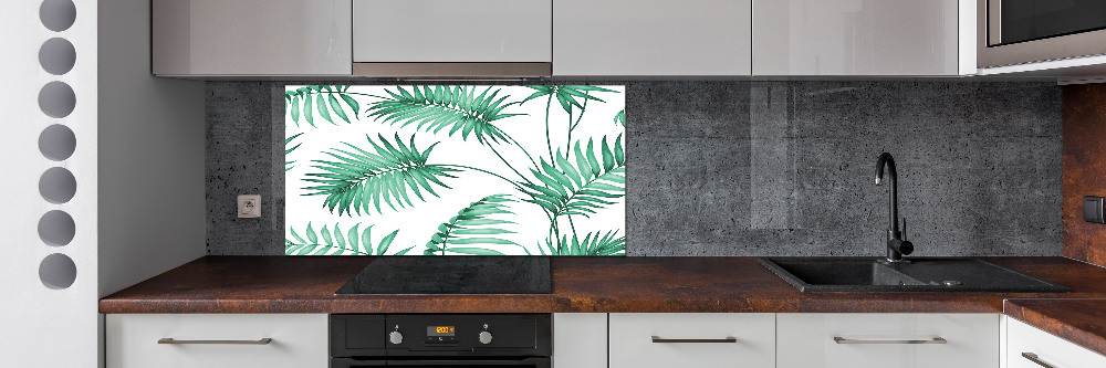 Cooker splashback Tropical leaves