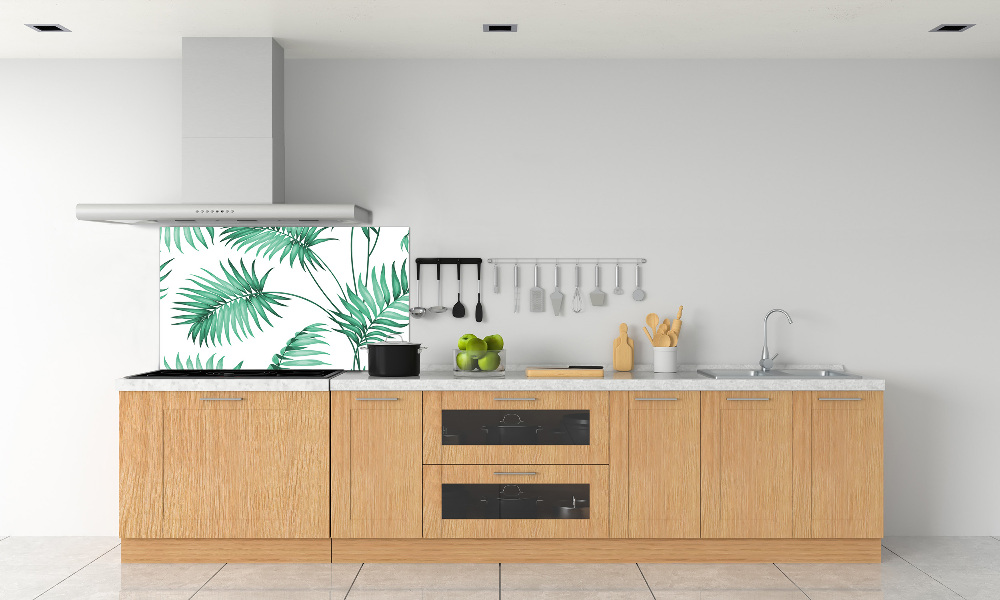 Cooker splashback Tropical leaves