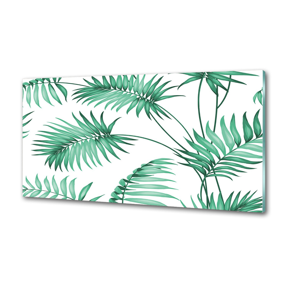 Cooker splashback Tropical leaves