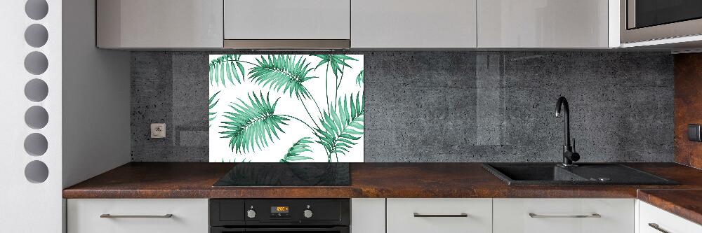 Cooker splashback Tropical leaves