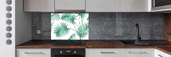 Cooker splashback Tropical leaves