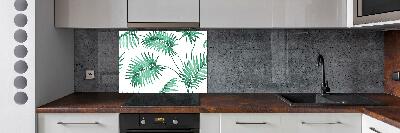 Cooker splashback Tropical leaves