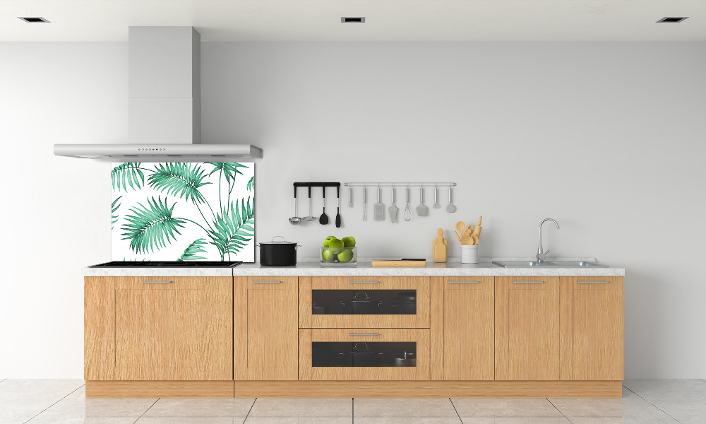 Cooker splashback Tropical leaves