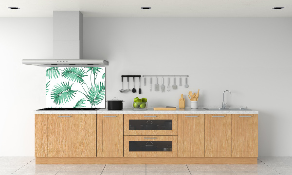 Cooker splashback Tropical leaves