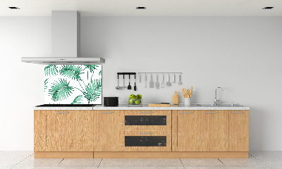 Cooker splashback Tropical leaves