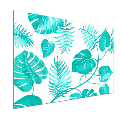 Cooker splashback Tropical leaves