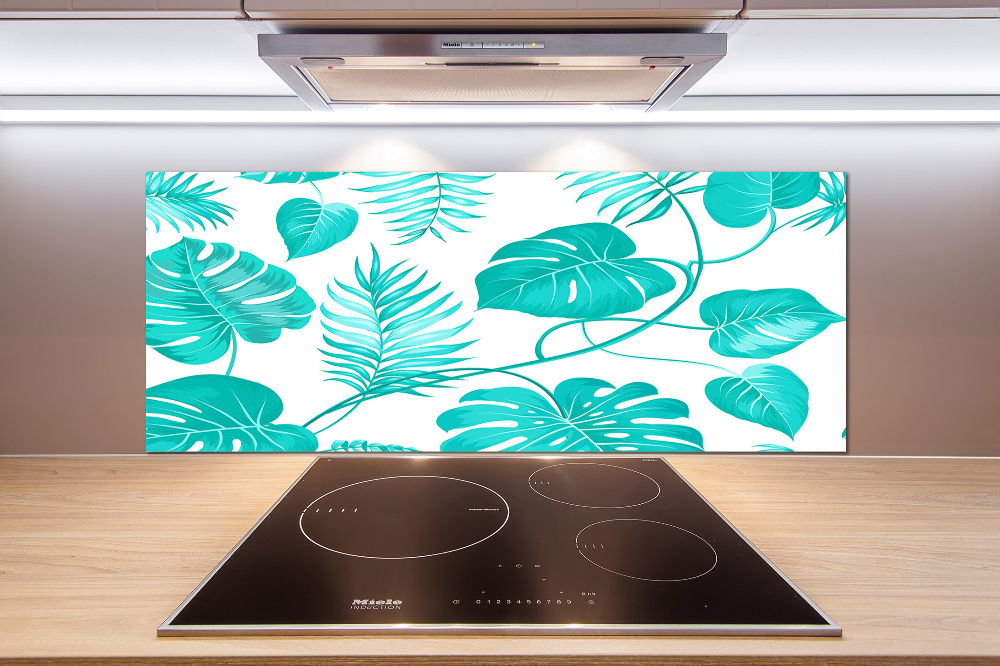 Cooker splashback Tropical leaves