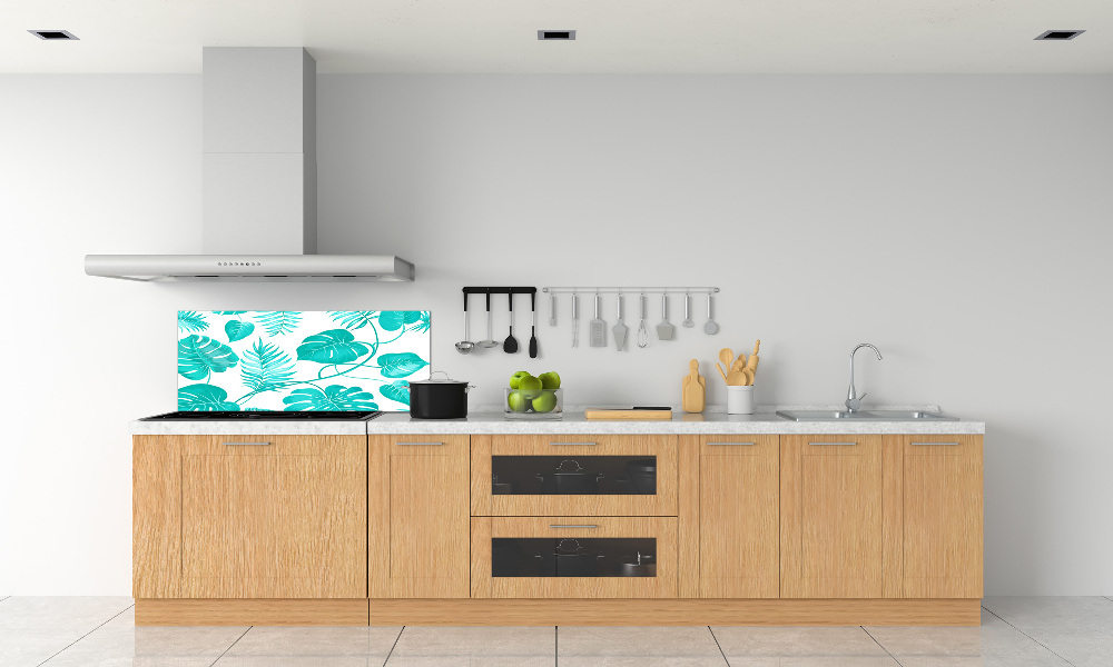 Cooker splashback Tropical leaves