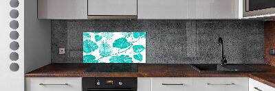 Cooker splashback Tropical leaves