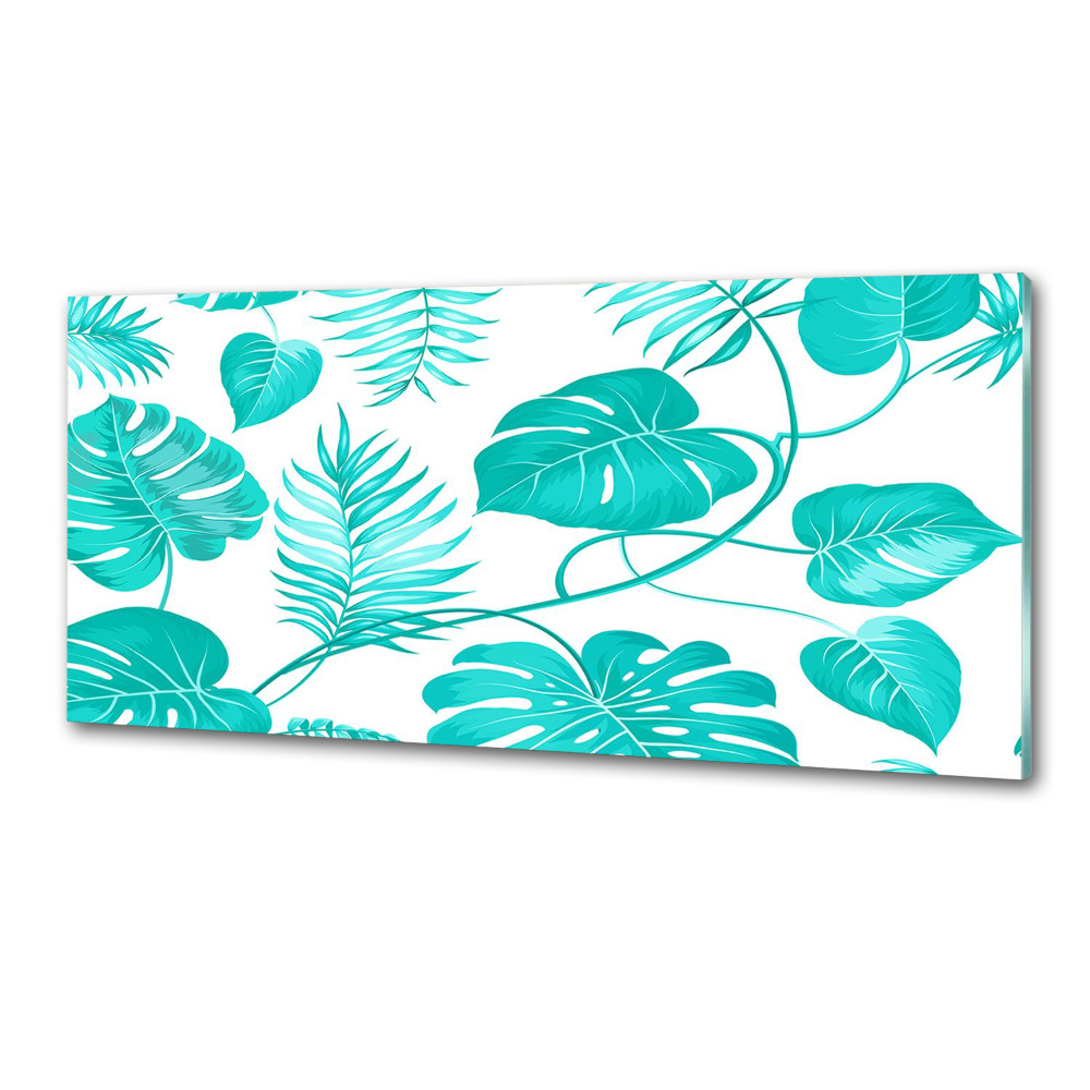 Cooker splashback Tropical leaves