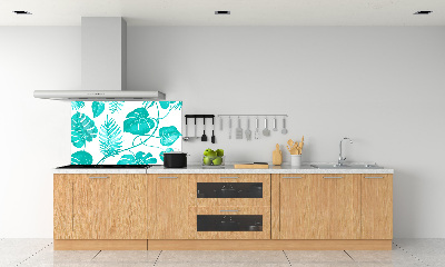 Cooker splashback Tropical leaves