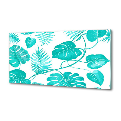 Cooker splashback Tropical leaves