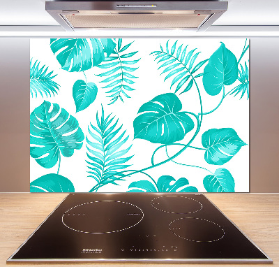 Cooker splashback Tropical leaves